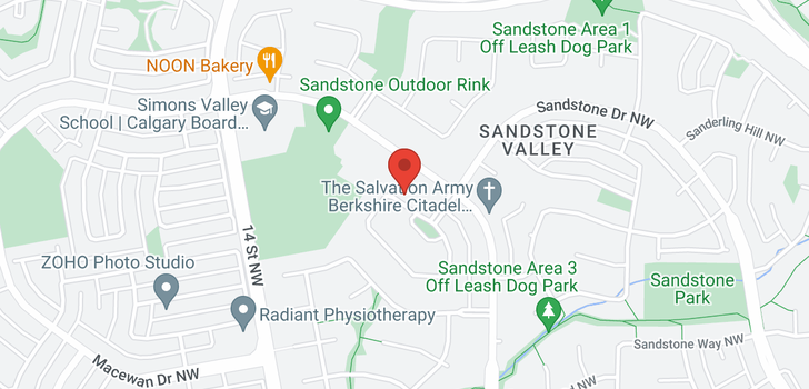 map of 36 SANDRINGHAM Close NW